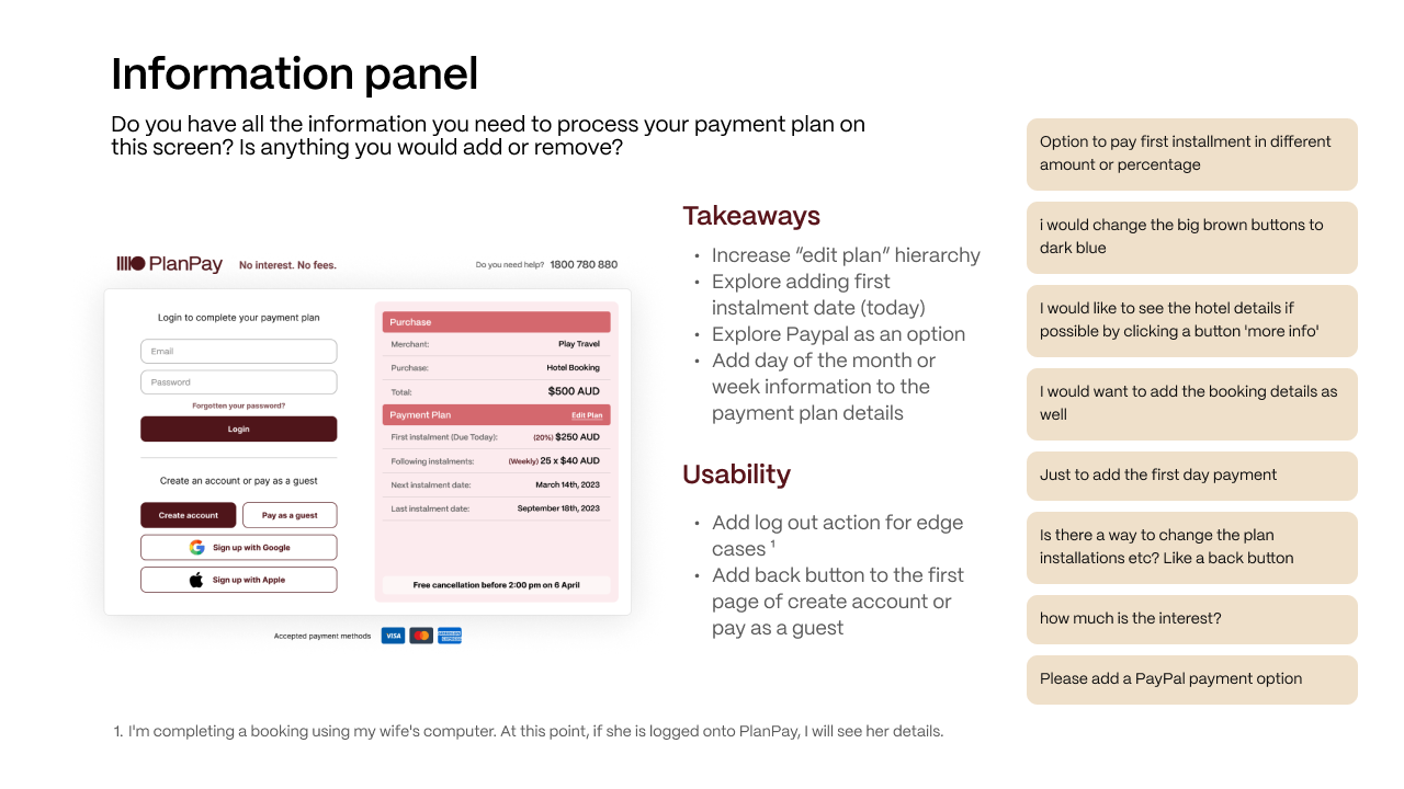 PlanPay Checkout flow new starting point flow