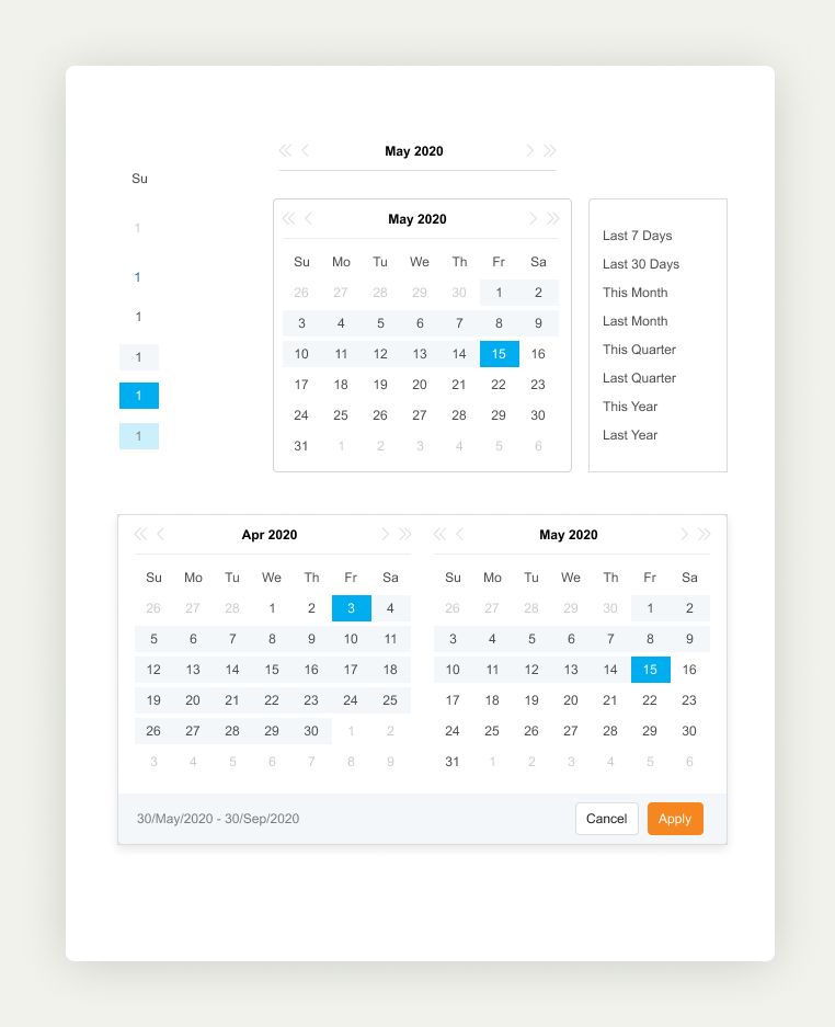 design system calendar