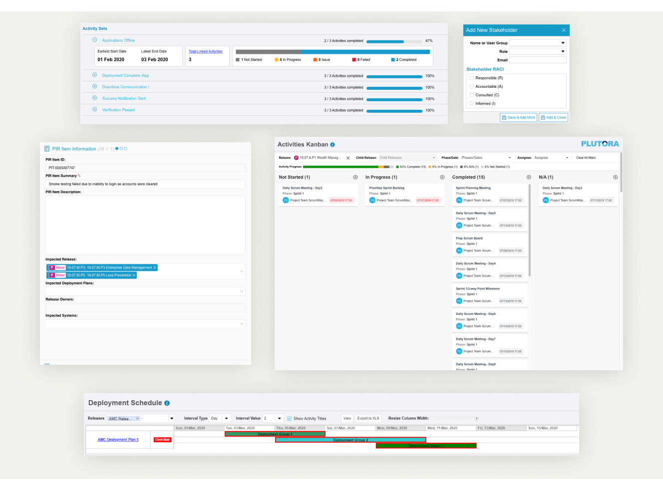 plutora old UI examples