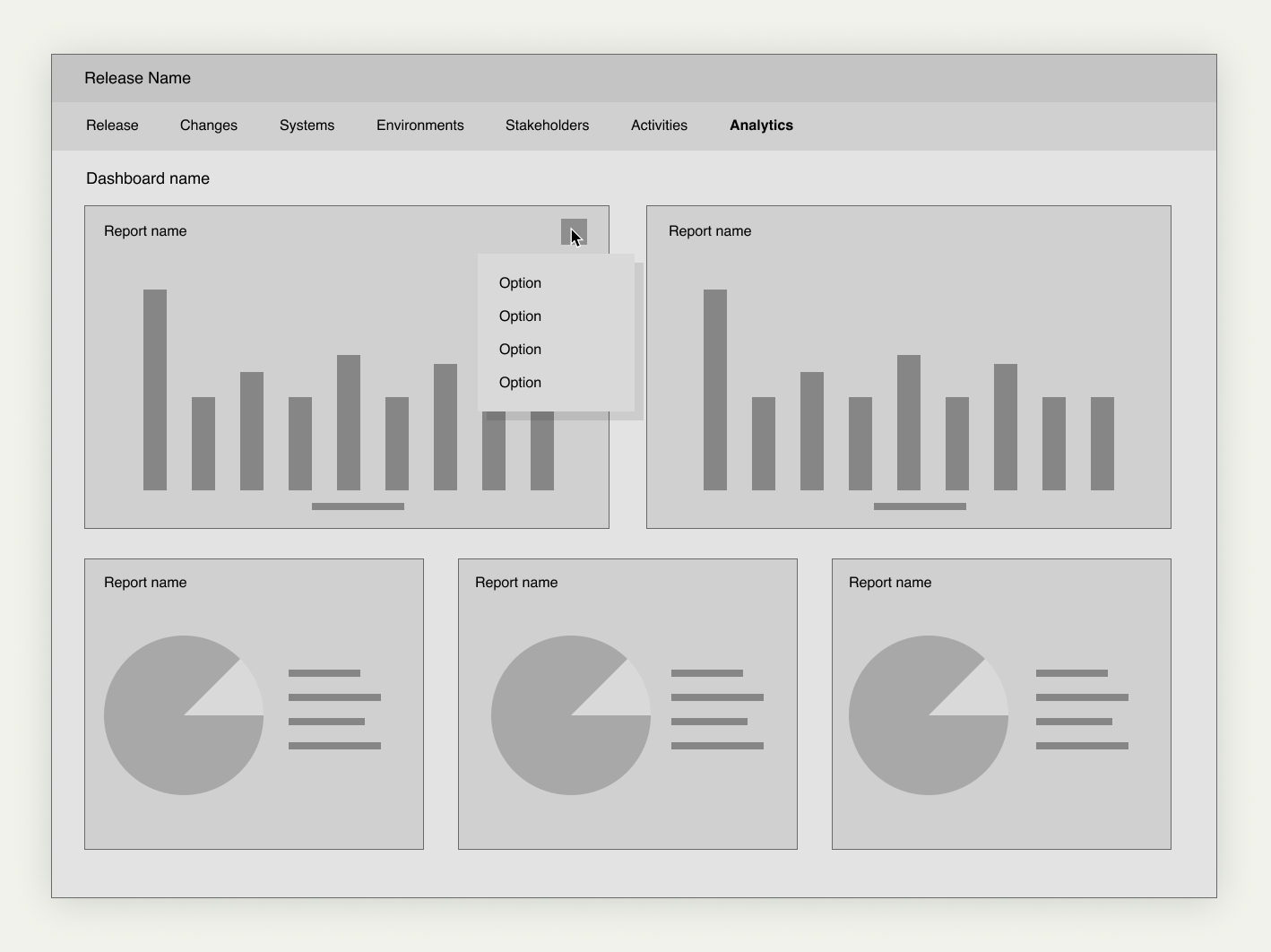 wireframe dashboard exploration